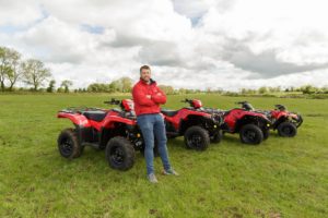 Sean O'Brien with Honda Quads