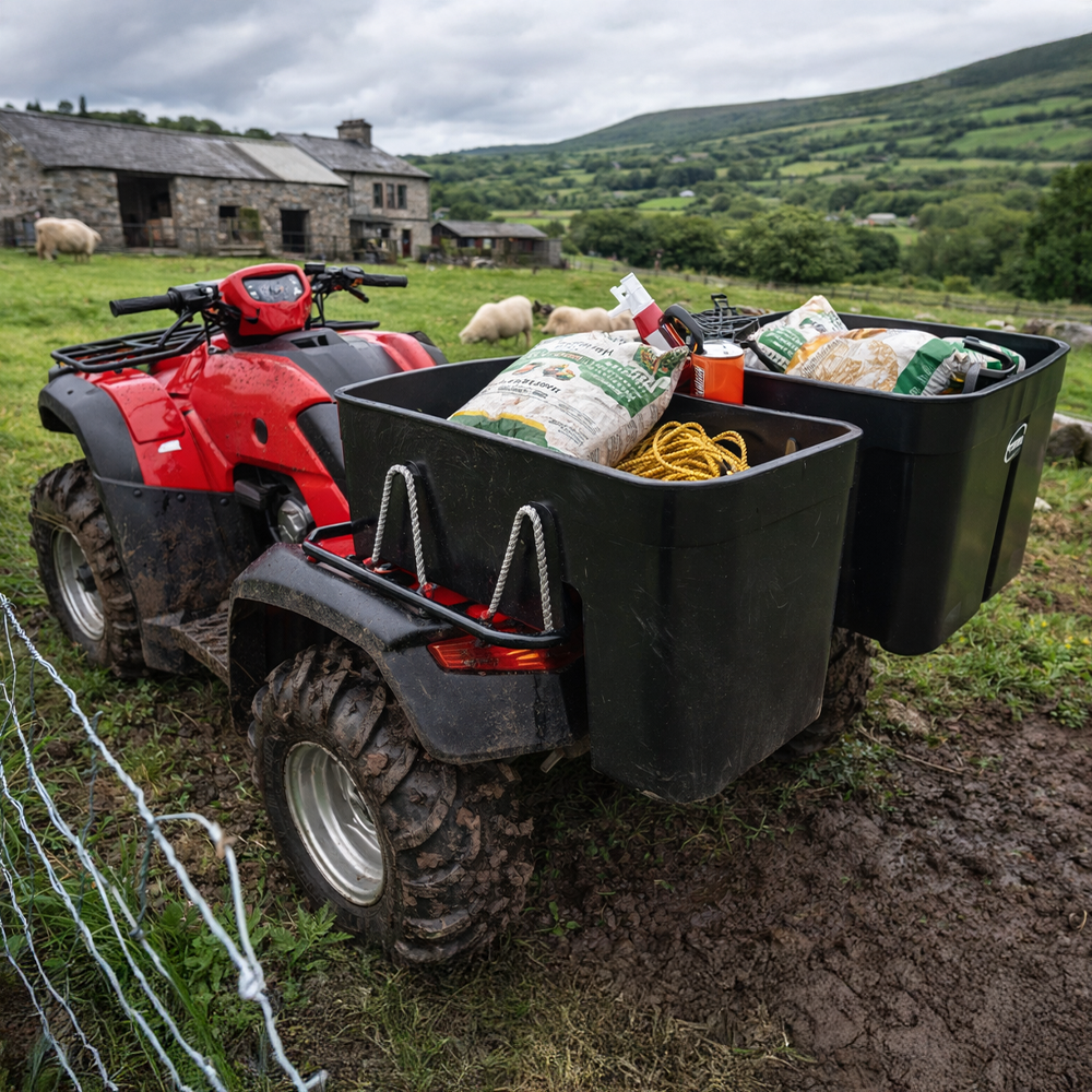 Quad Storage Boxes & Dog Mats