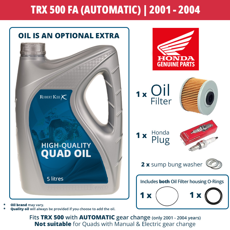 Honda Quad Service Kit - TRX500 Automatic 2001 - 2004
