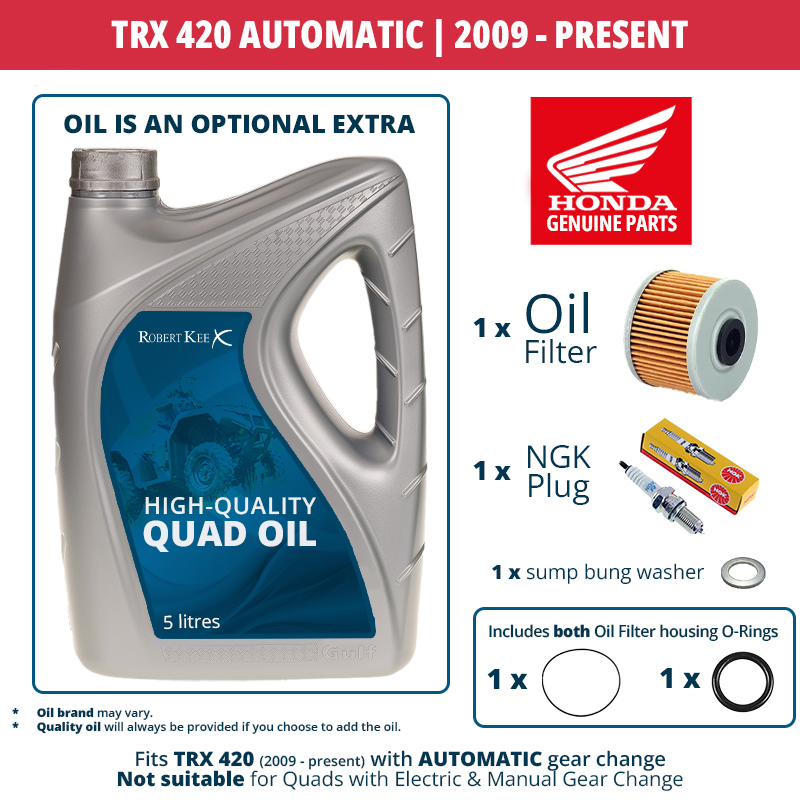 Honda Quad Service Kit- TRX500/520 Automatic 2015 - Present