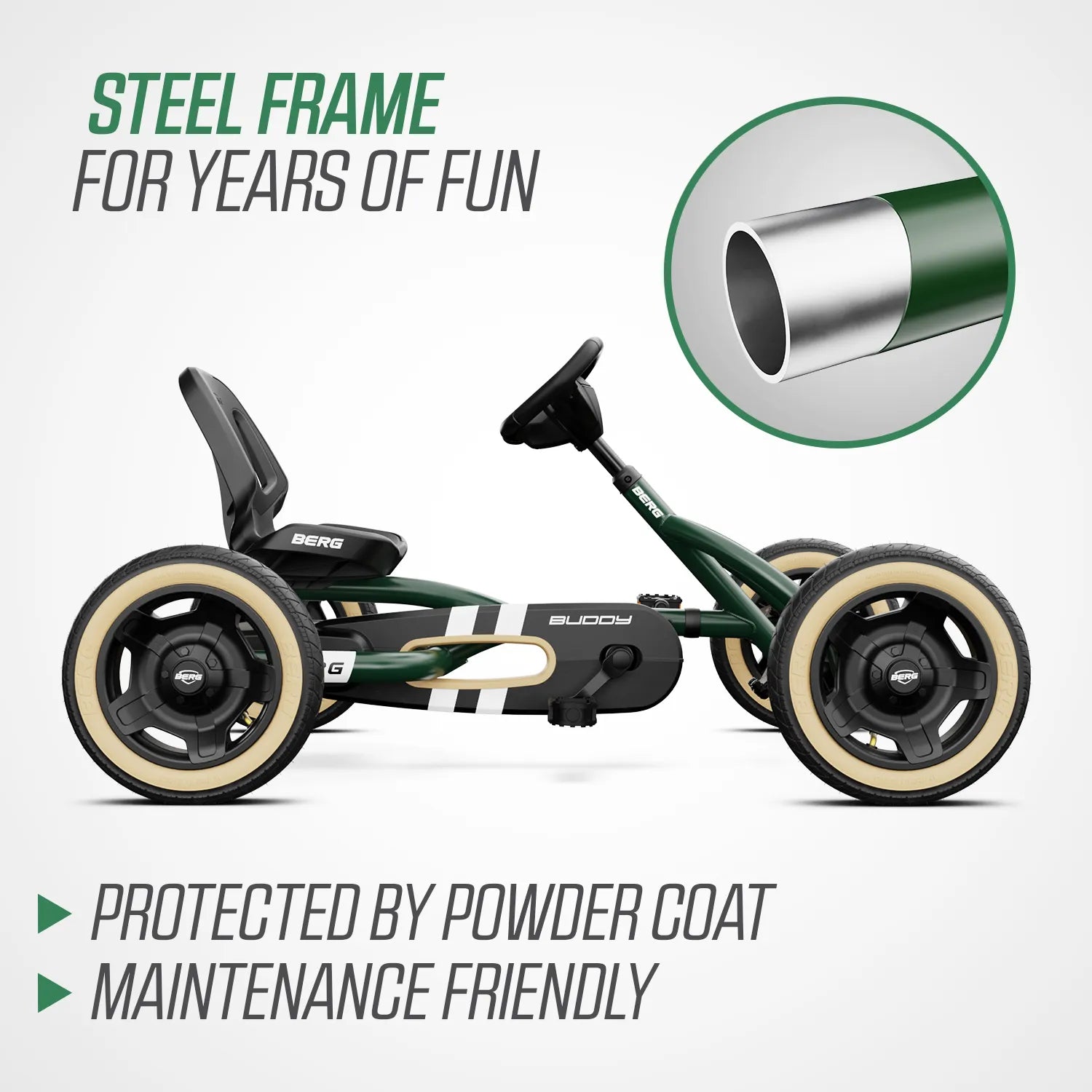 Berg Buddy Retro Green Go Kart