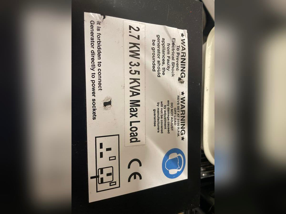 Second Hand GX200 2.7kw Generator – ZZZ002993