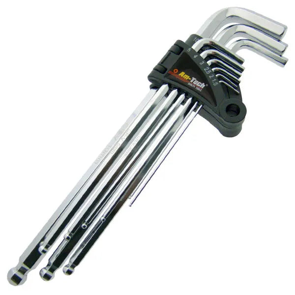 AmTech 9 Piece Extra Long Magnetic Ball End Hex Key Set
