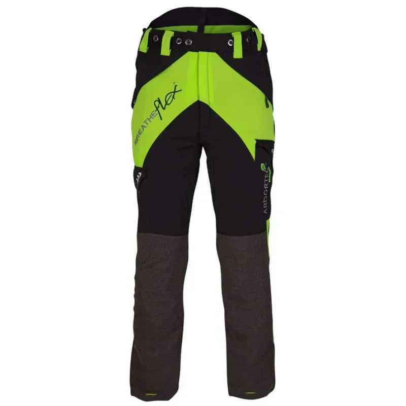 Arbortec Breatheflex Chainsaw Trousers, Class 1 Type A - Lime