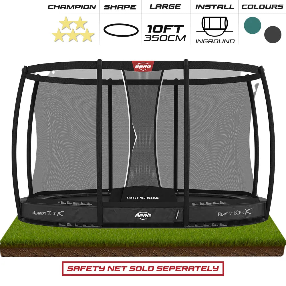 BERG 10ft Champion InGround 350 Oval Trampoline