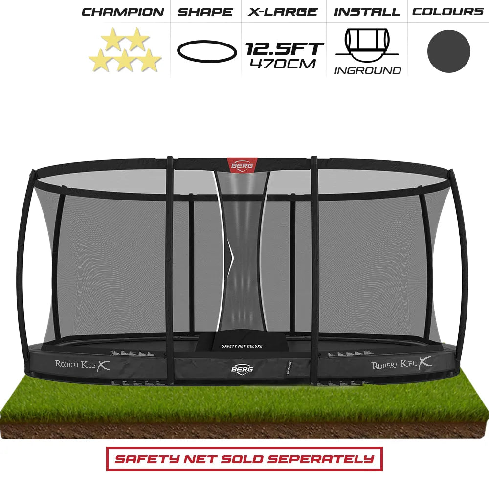 BERG 12.5ft Champion InGround 470 Oval Trampoline