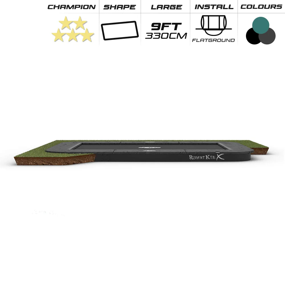 BERG 9ft Champion Flatground 330 Rectangular Trampoline