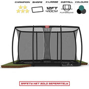 BERG 12ft Champion Flatground 410 Rectangular Trampoline
