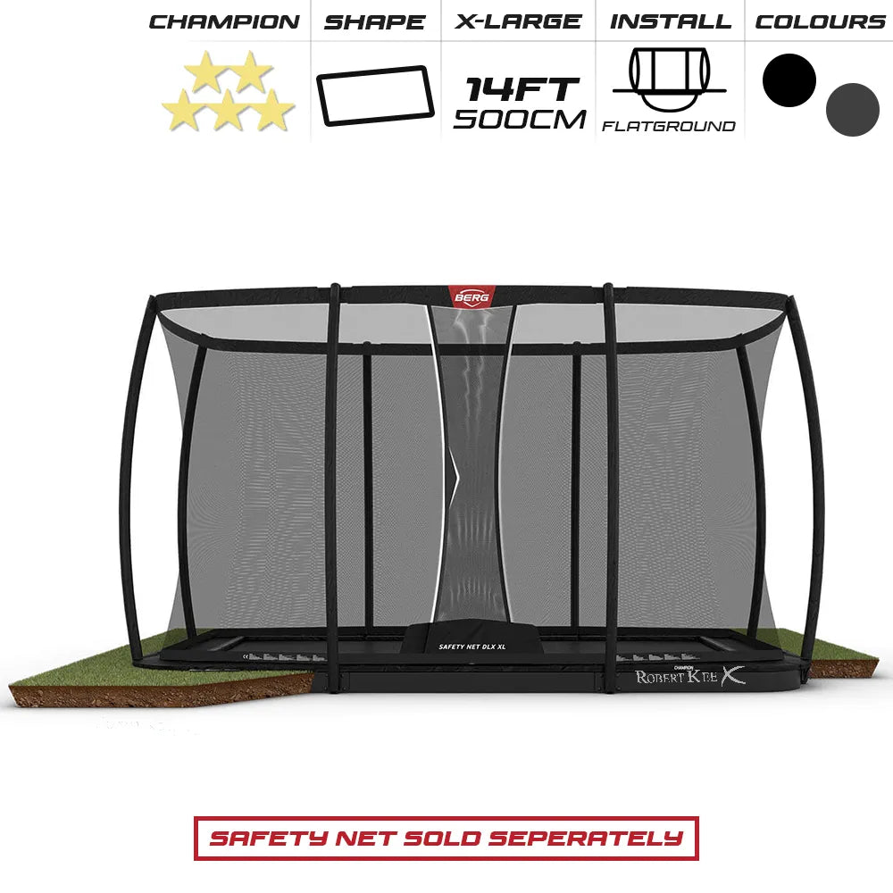 BERG 14ft Champion Flatground 500 Rectangular Trampoline