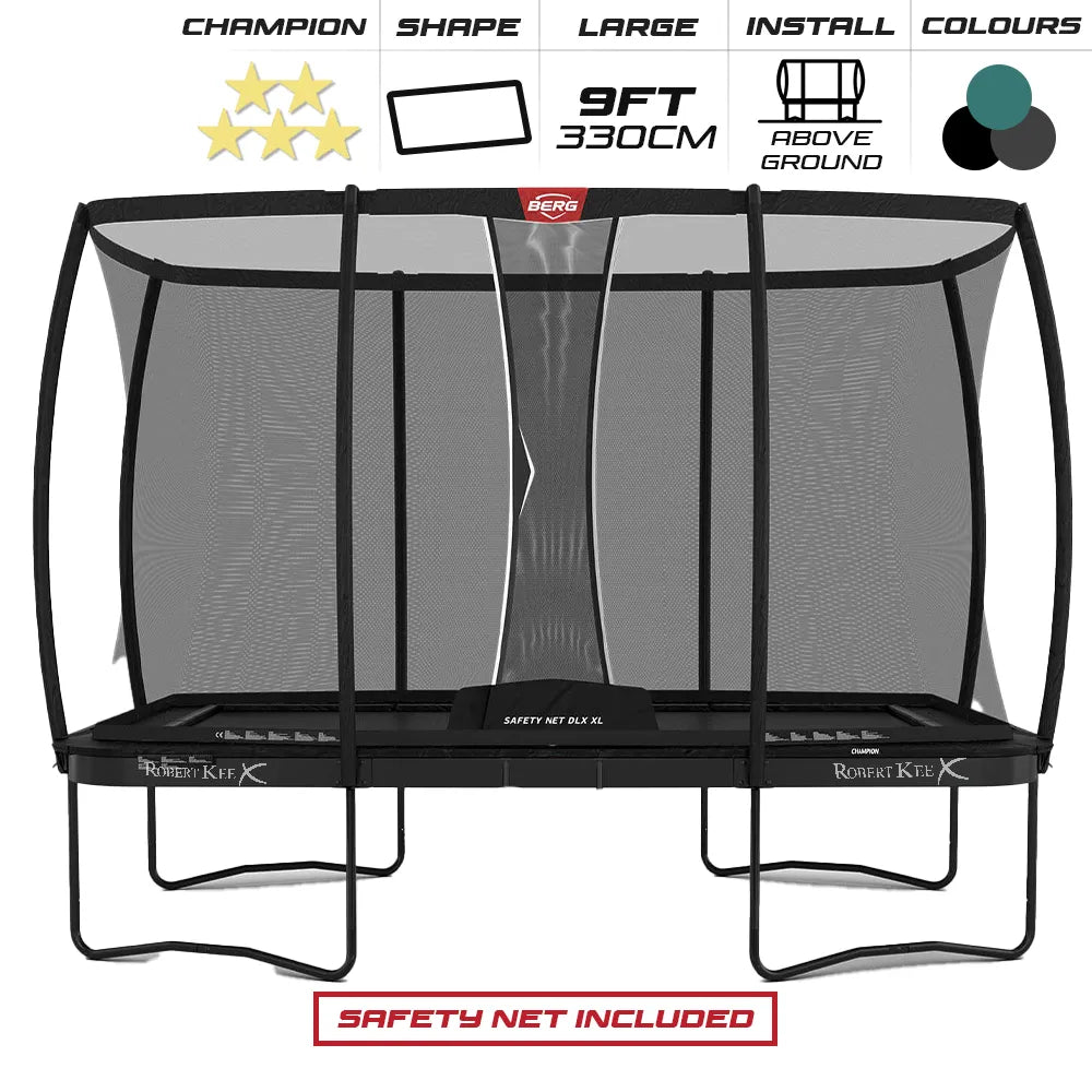 BERG 9ft Champion 330 x 220 Rectangular Trampoline