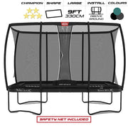 BERG 9ft Champion 330 x 220 Rectangular Trampoline