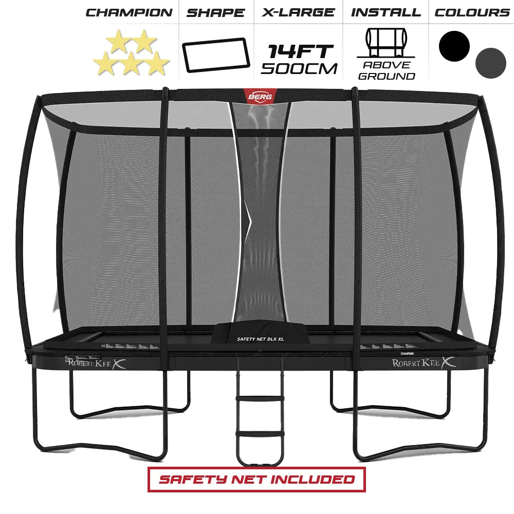 BERG 14ft Champion 500 x 300 Rectangular Trampoline