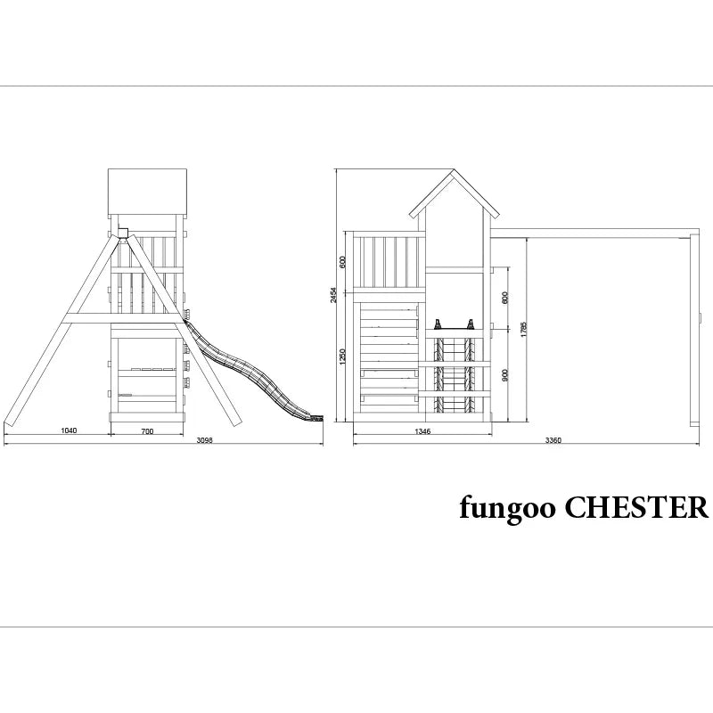 Fungoo Chester Wooden Climbing Frame