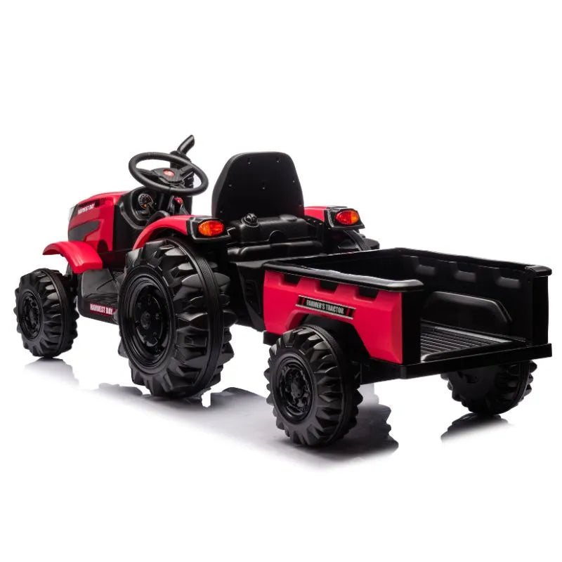 FarmTrax 12V Kids Electric Ride On Tractor With Trailer