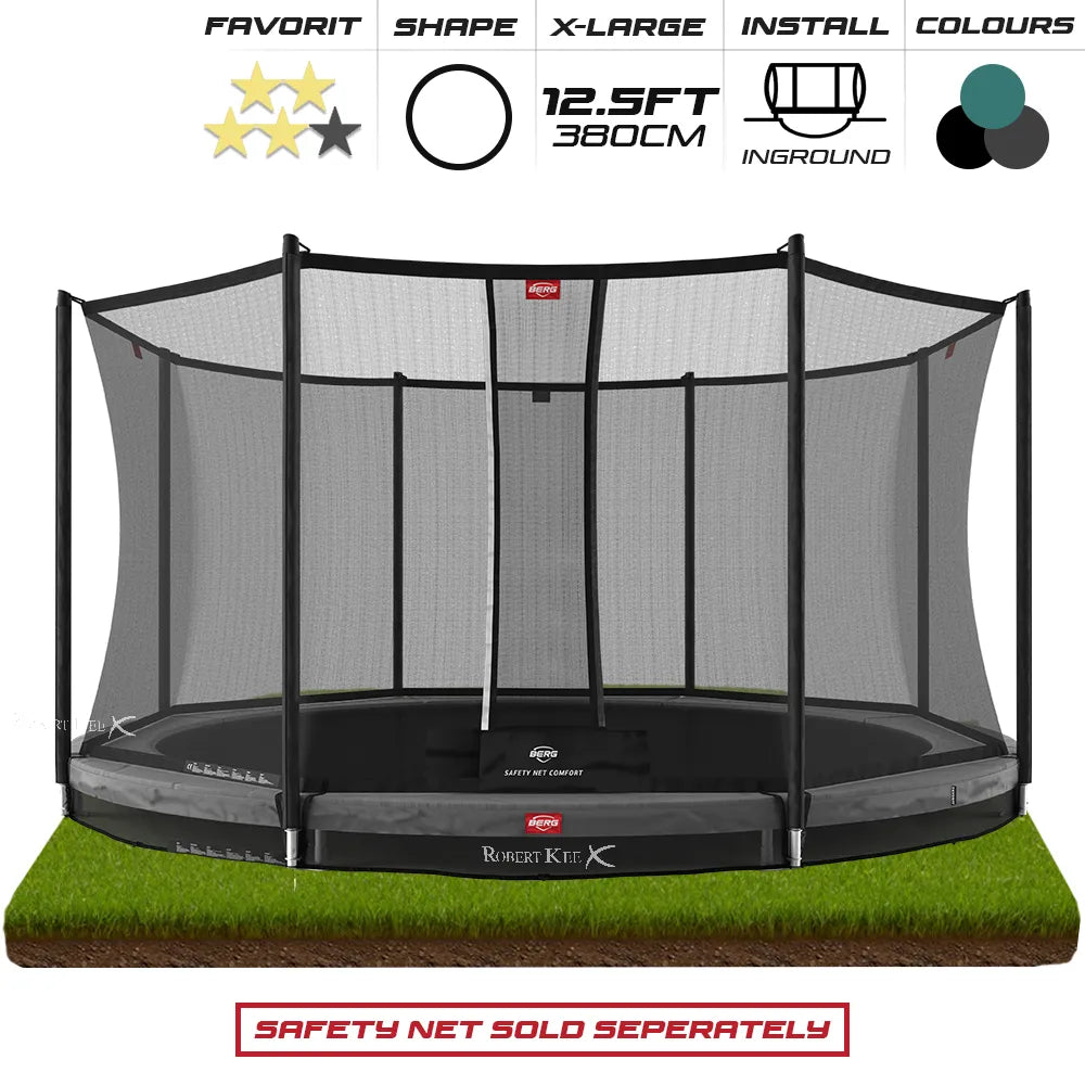 BERG 12.5ft Favorit InGround 380 Round Trampoline
