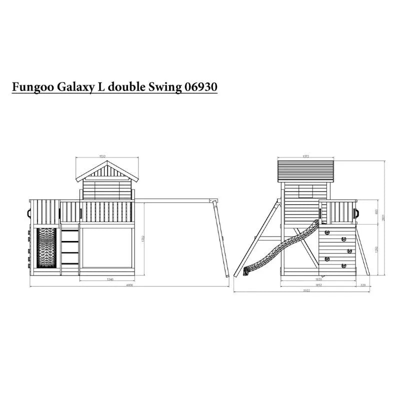 Fungoo Galaxy L Wooden Climbing Frame