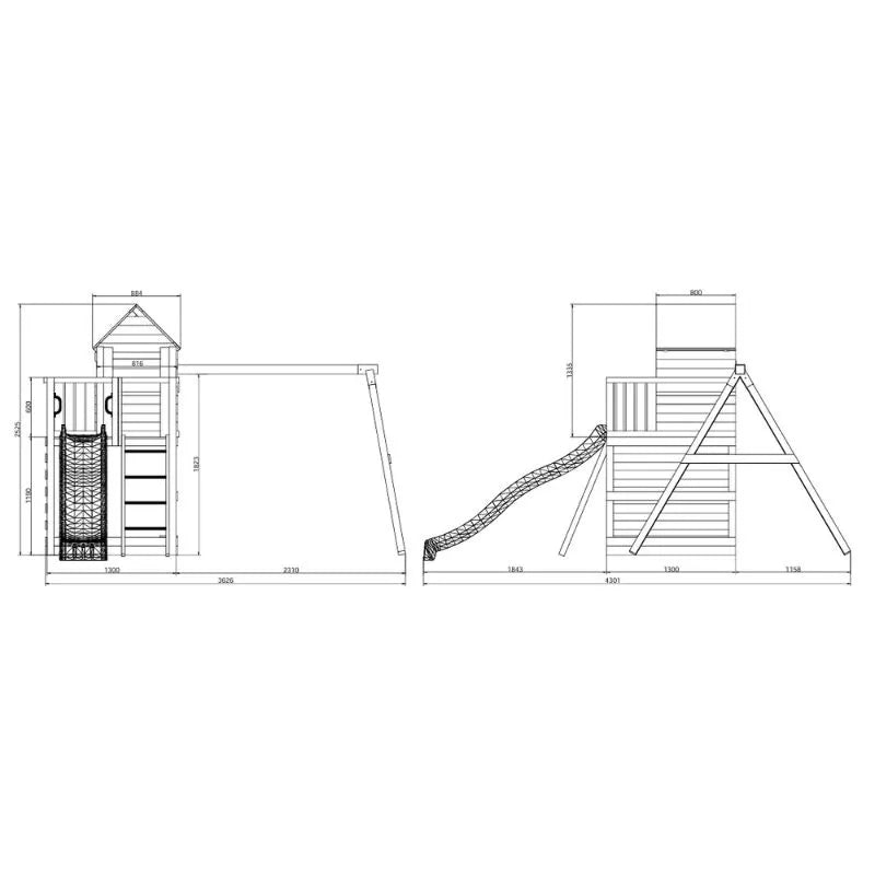 Fungoo Jarcas Wooden Climbing Frame