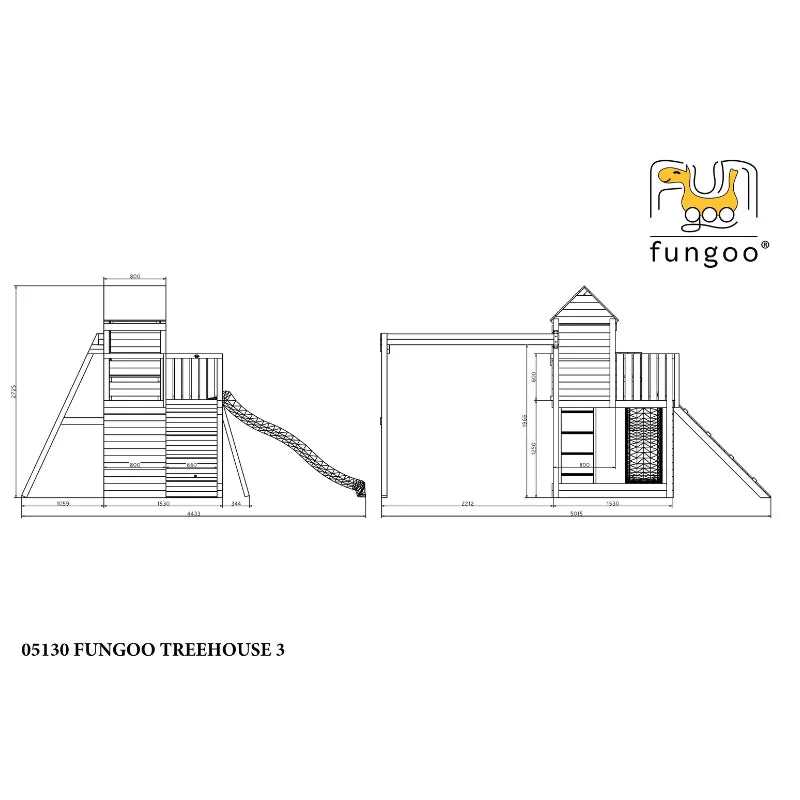 Fungoo Treehouse Wooden Climbing Frame