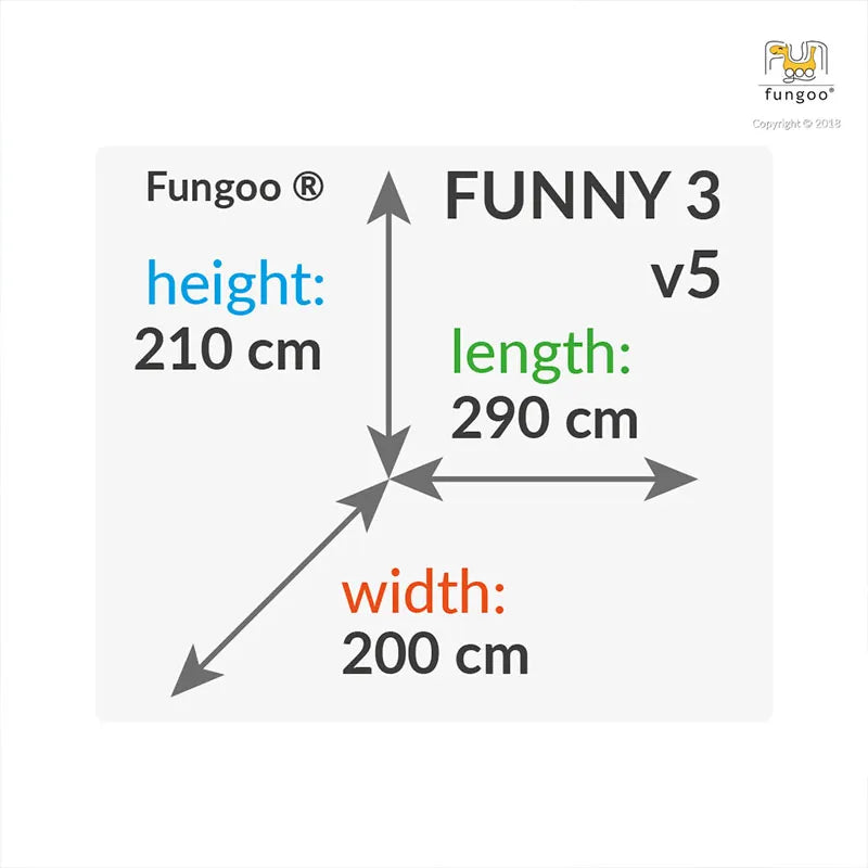 Fungoo Funny No.3 Climbing Frame - With Sandbox and Swing