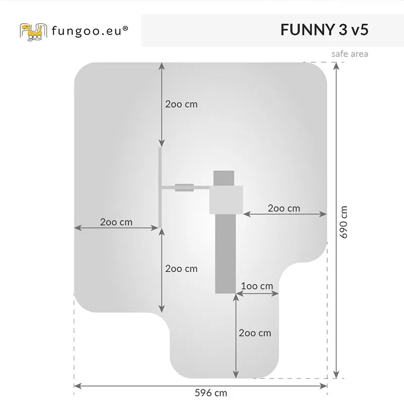 Fungoo Funny No.3 Climbing Frame - With Sandbox and Swing