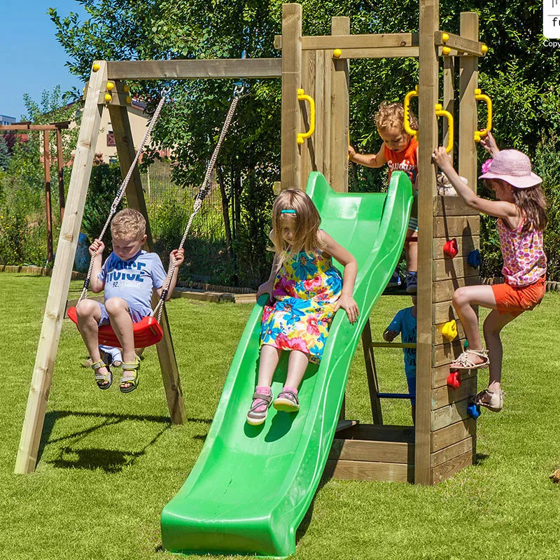 Fungoo Funny No.3 Climbing Frame - With Sandbox and Swing