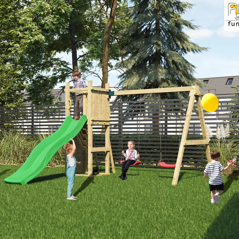 Fungoo Funny No.3 Climbing Frame - With Dual Swings