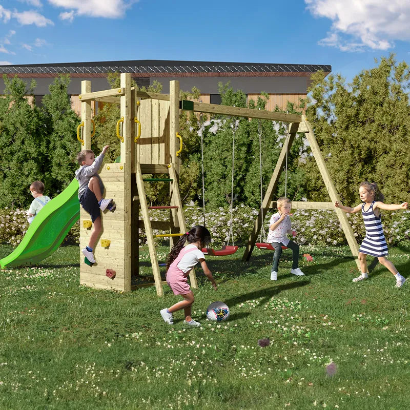 Fungoo Funny No.3 Climbing Frame - With Dual Swings