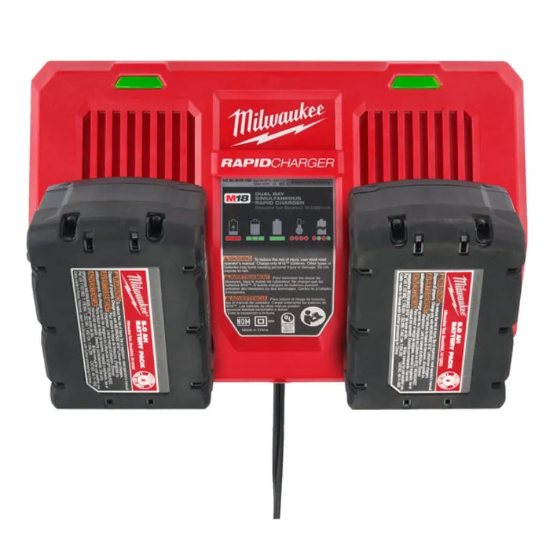 Milwaukee M18 Dual Bay Rapid Charger - M18DFC
