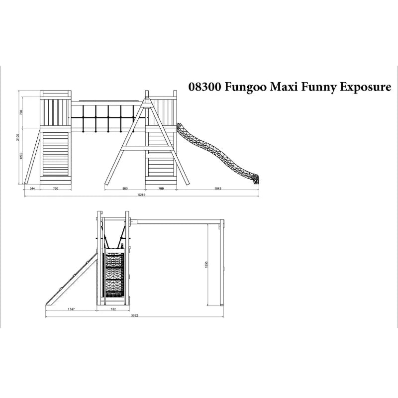 Fungoo Maxi Funny Exposure Wooden Climbing Frame
