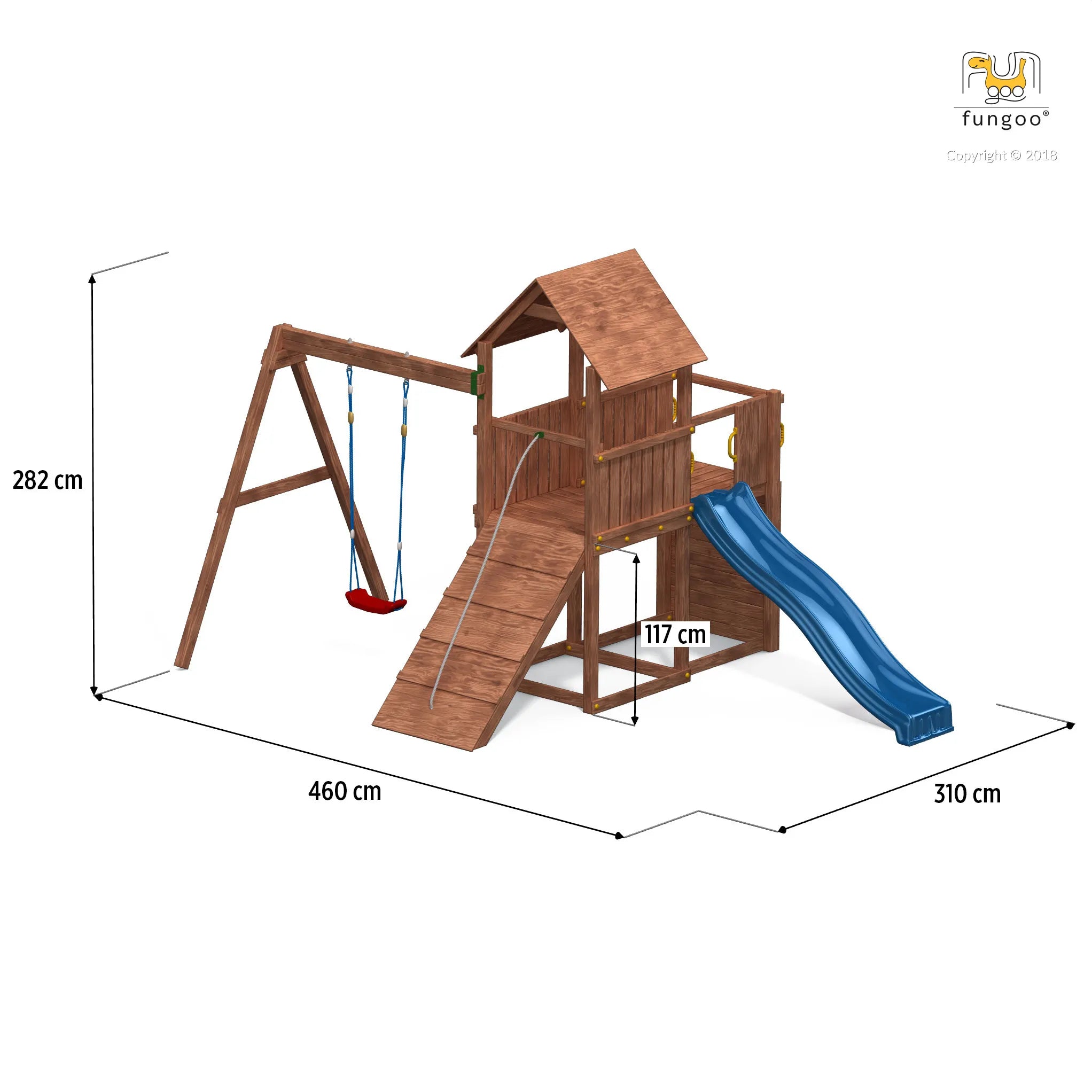 Fungoo Carol No.3 Wooden Climbing Frame