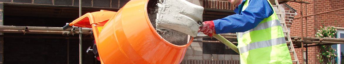 Cement Mixer being used at building site