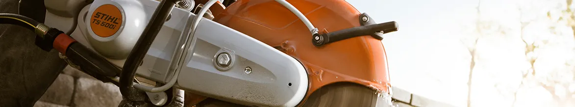Stihl TS500i Disc Saw being used on building site