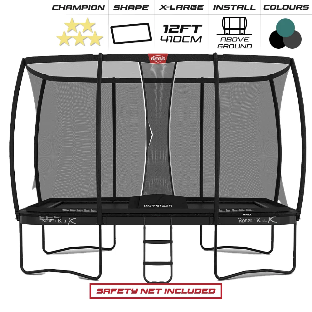 BERG 12ft Champion 410 x 250 Rectangular Trampoline    