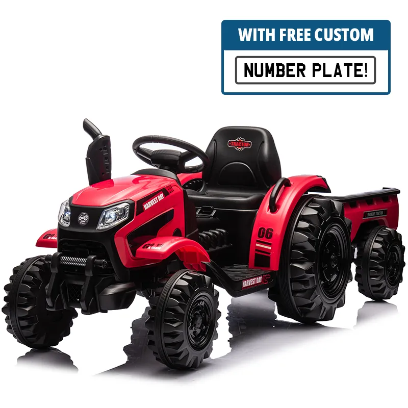 FarmTrax 12V Kids Electric Ride On Tractor With Trailer