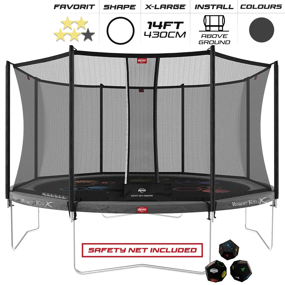 BERG 14ft Favorit Levels 430 Round Trampoline  