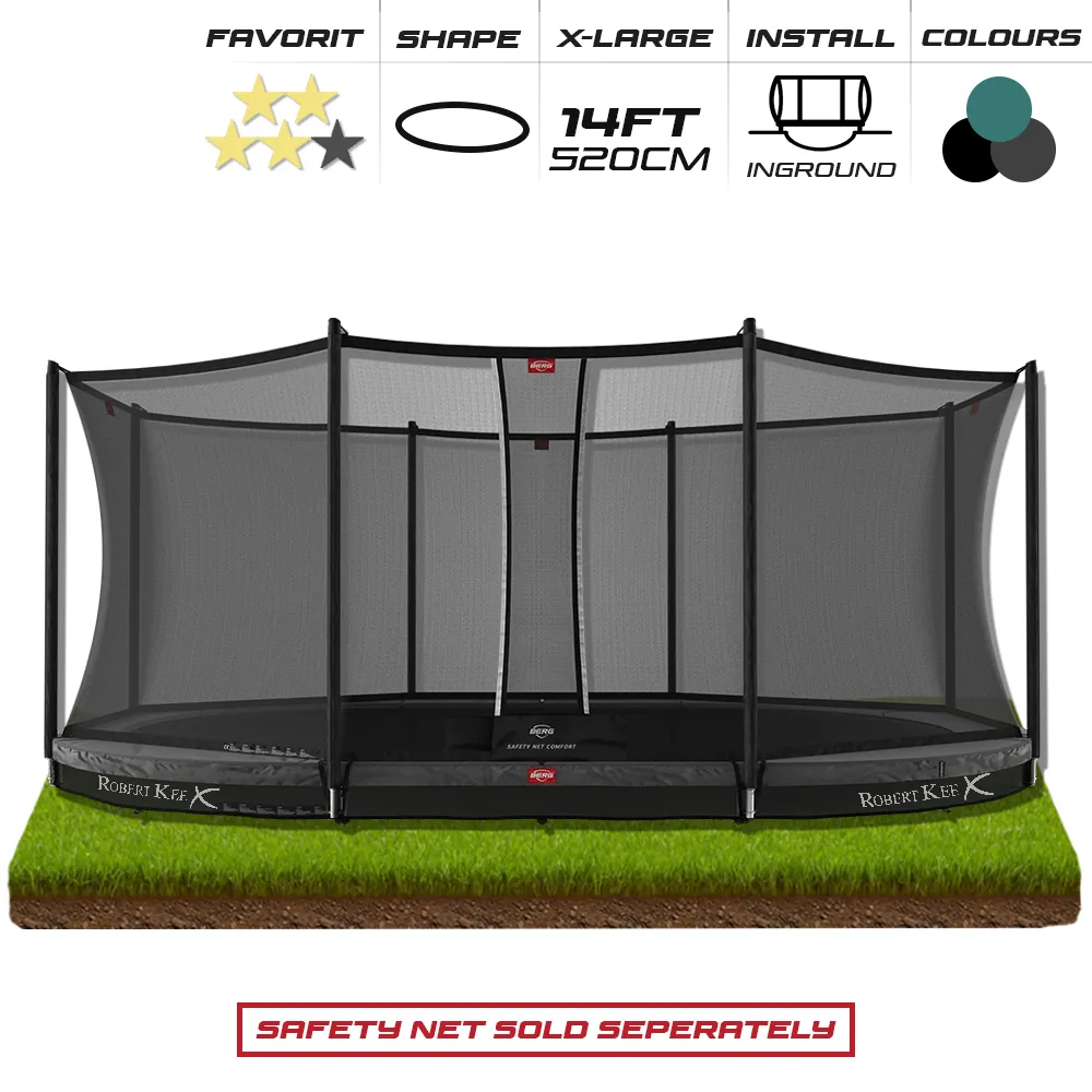 BERG 14ft Favorit 520 x 345 InGround Oval Trampoline