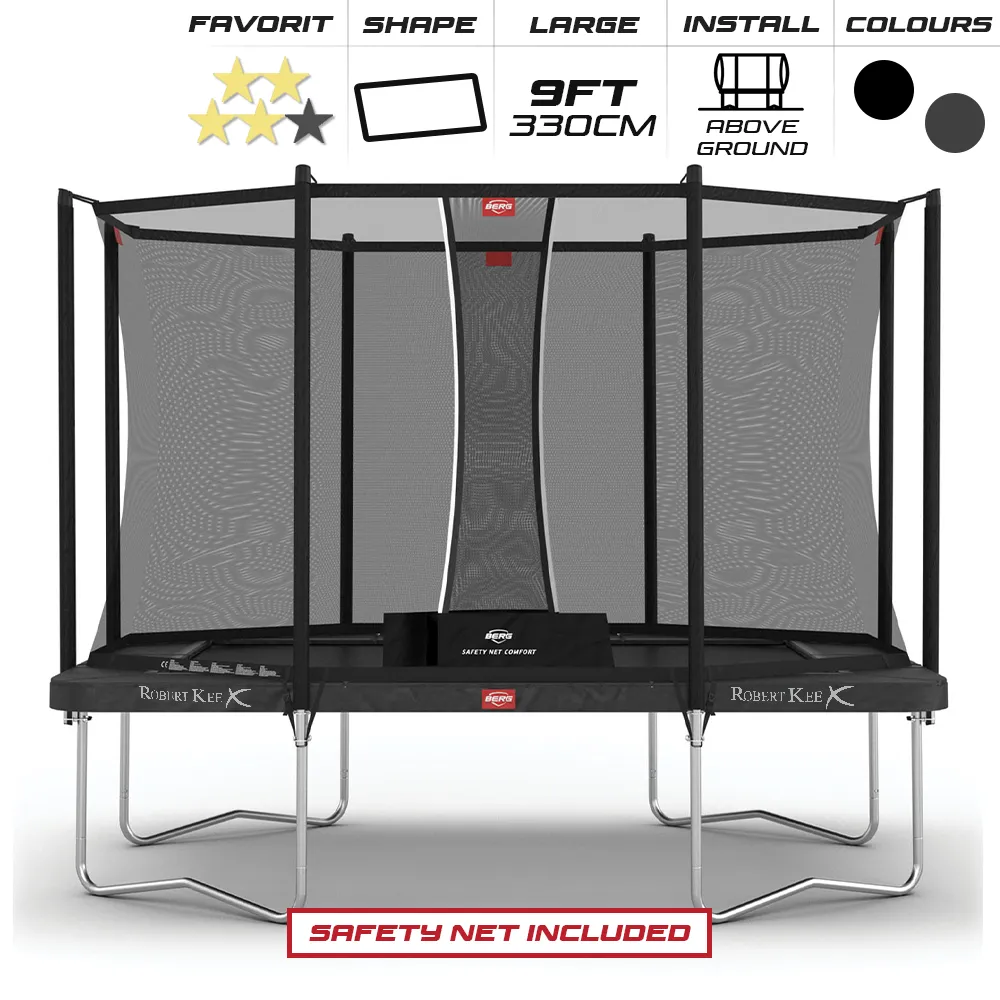 BERG 9ft Favorit 330 x 220 Rectangular Trampoline 