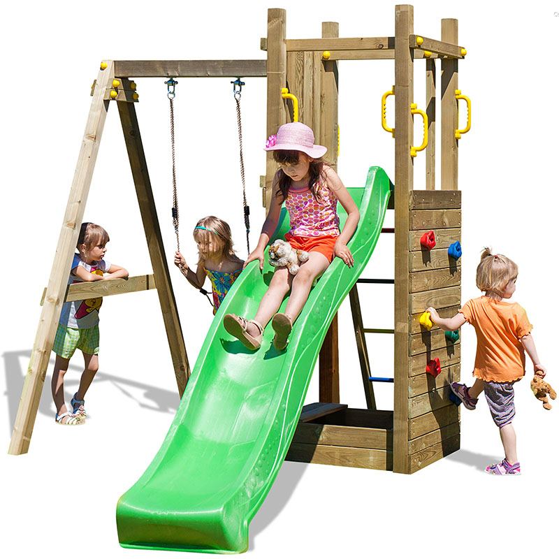 Fungoo Funny No.3 Climbing Frame - With Sandbox and Swing