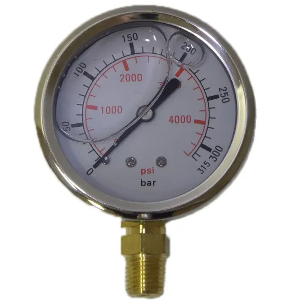 High Pressure Gauge 0-310 Bar 